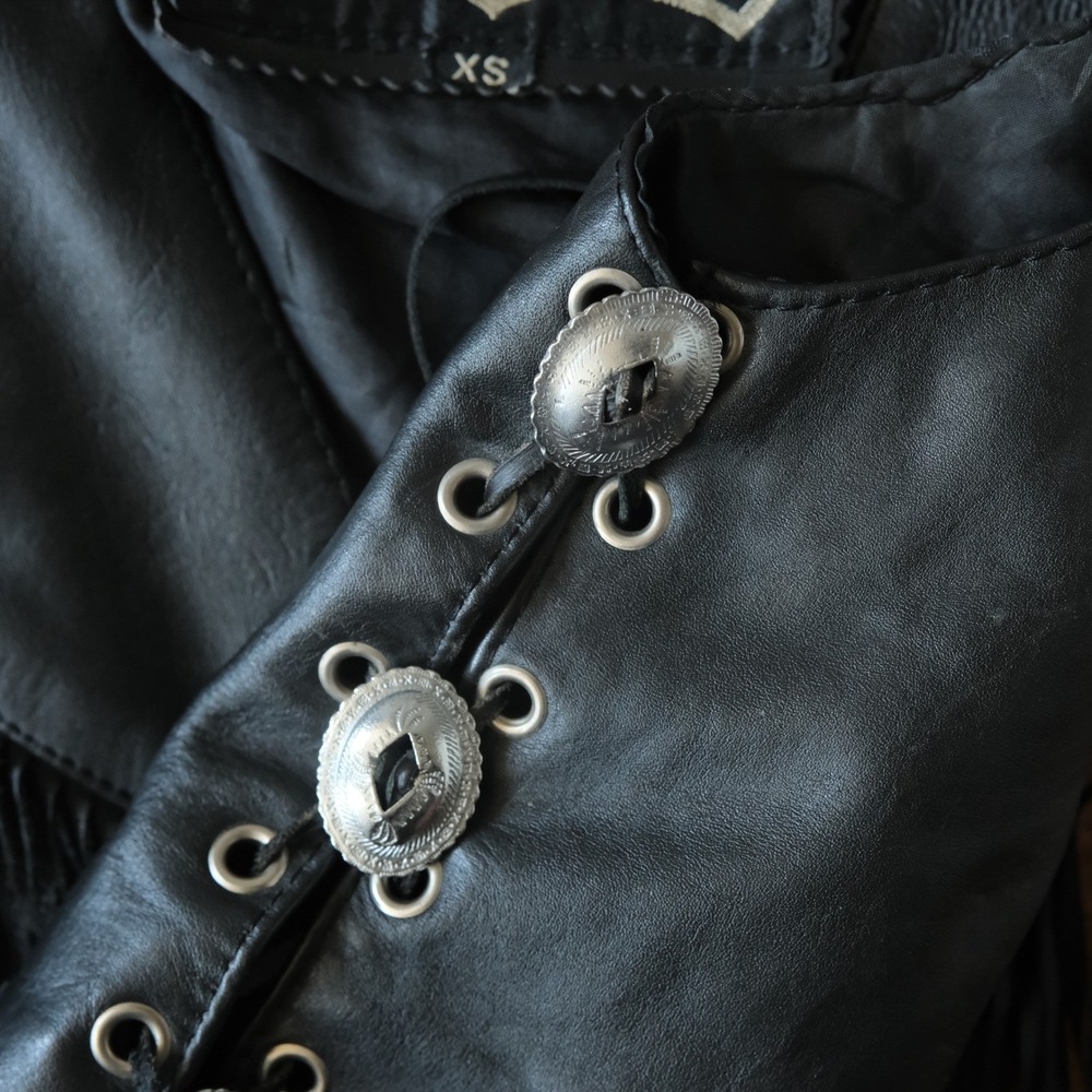 Black Fringe Women's Vest - Picture 3 of 6